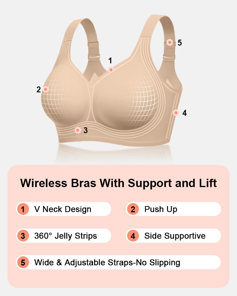 Jelly Bra Plus Size Supportive Seamless Bras