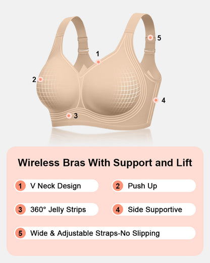 Jelly Bra Plus Size Supportive Seamless Bras