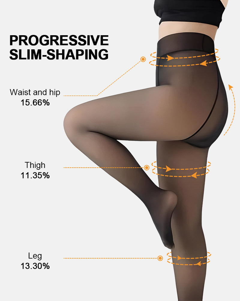 Warm Fleece Tights Slim Fit Tummy Control For Every Skin Tone