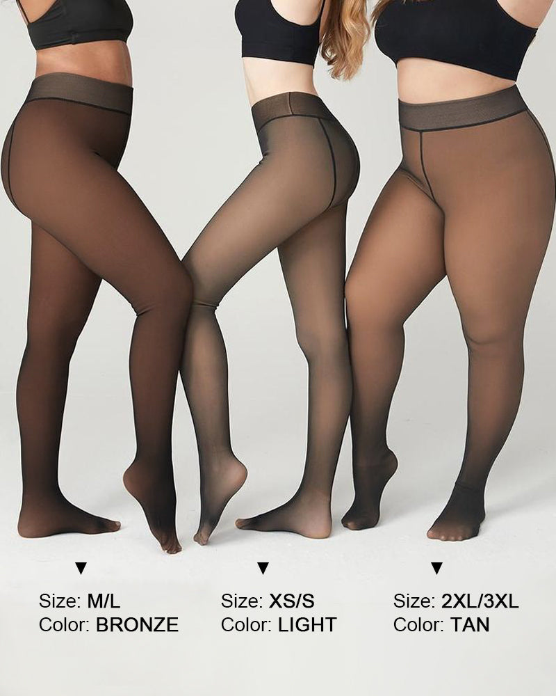 Warm Fleece Tights Slim Fit Tummy Control For Every Skin Tone