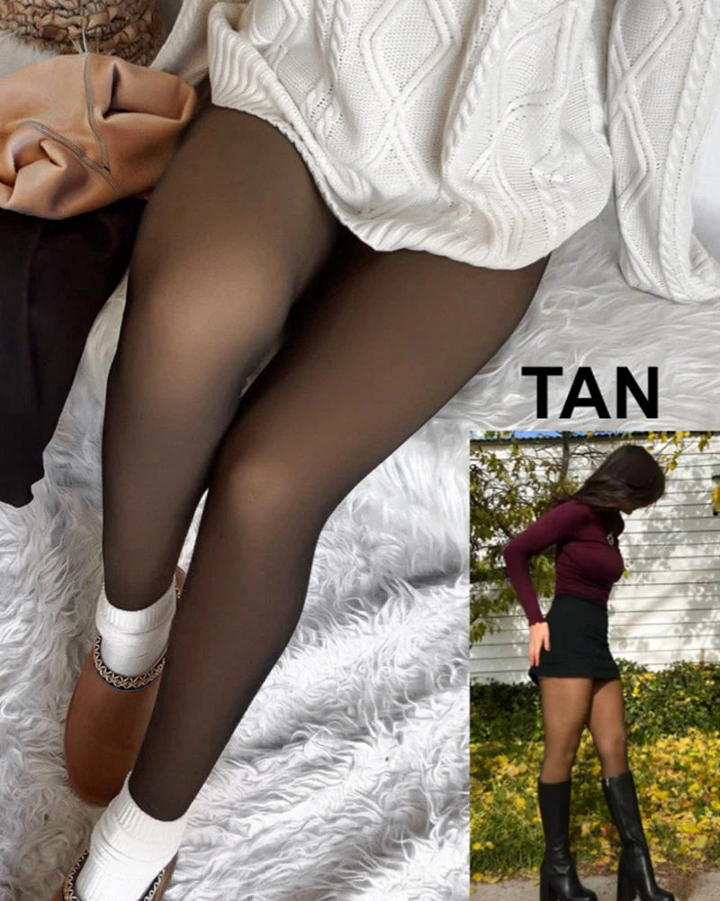 Warm Fleece Tights Slim Fit Tummy Control For Every Skin Tone