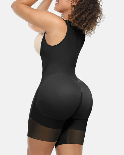 Tummy Control Postpartum Faja Body Shaper with Zipper Crotch